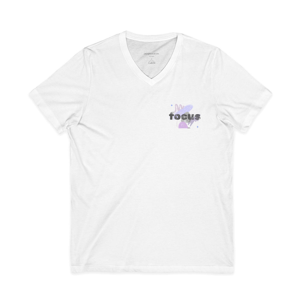 Keep It Simple V-Neck Tee — Minimalist Motivational Graphic T-Shirt
