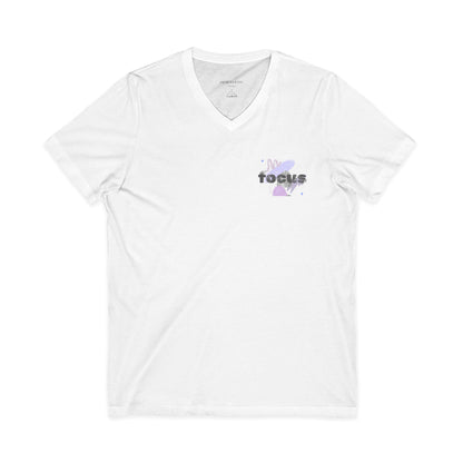 Keep It Simple V-Neck Tee — Minimalist Motivational Graphic T-Shirt