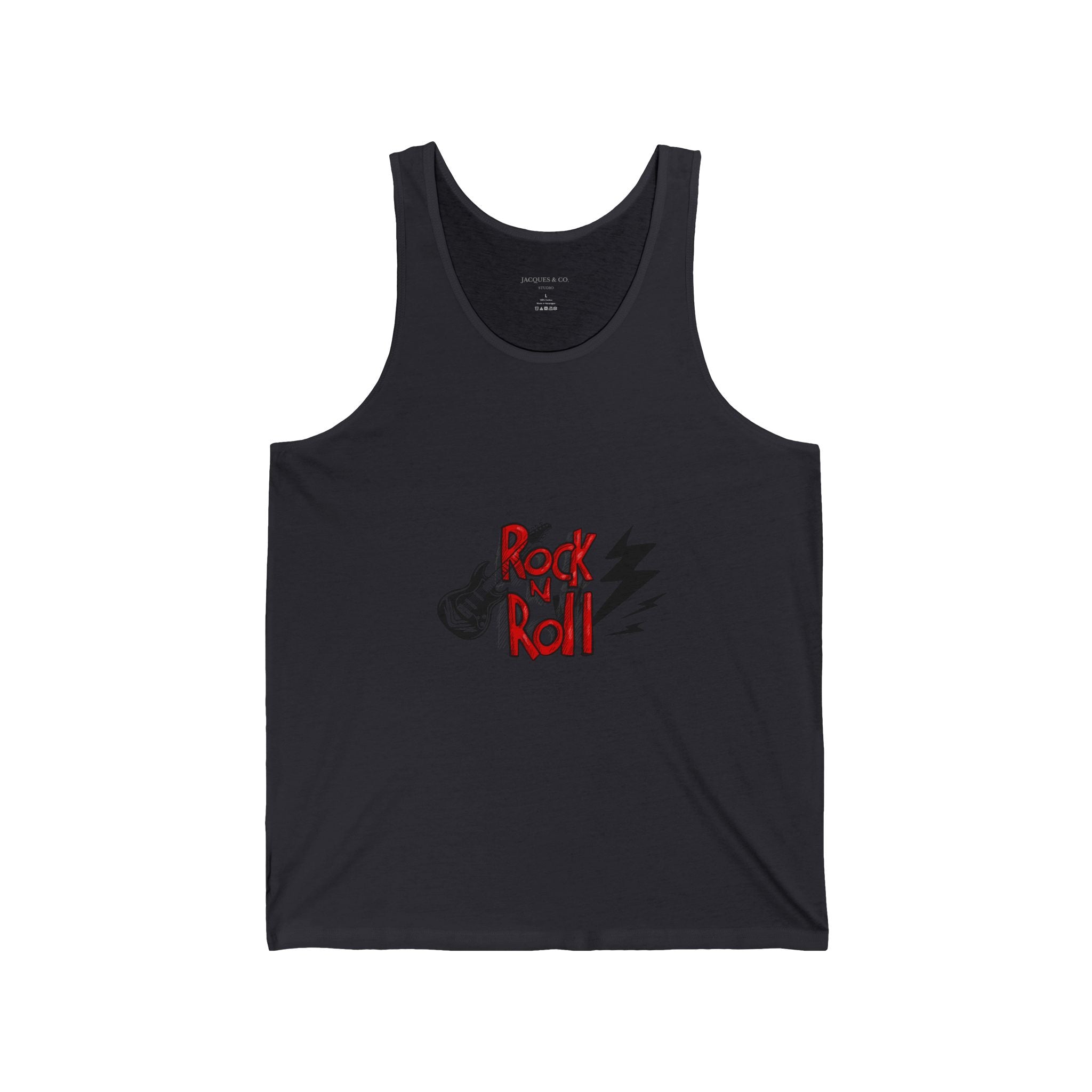 Rock N Roll Tank Top — Vintage Guitar Lightning Graphic Tank