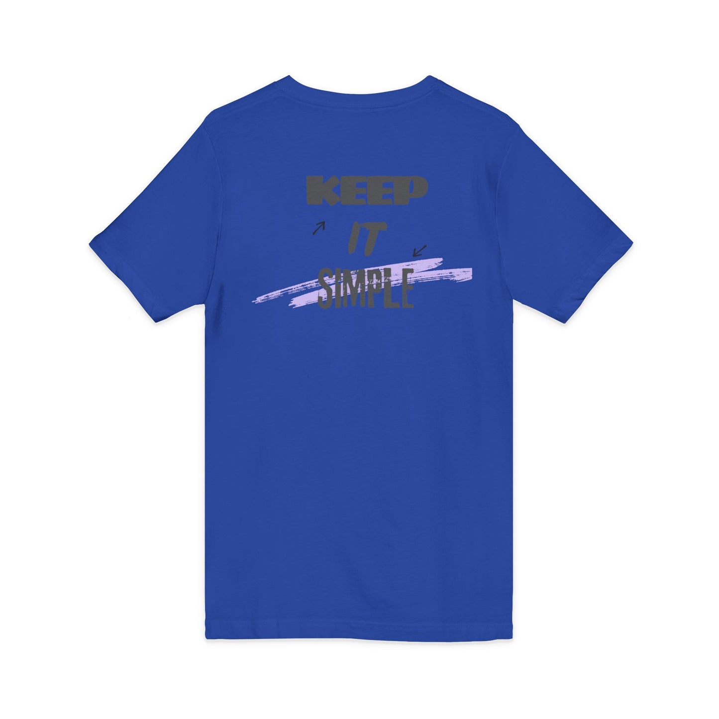 Keep It Simple V-Neck Tee — Minimalist Motivational Graphic T-Shirt