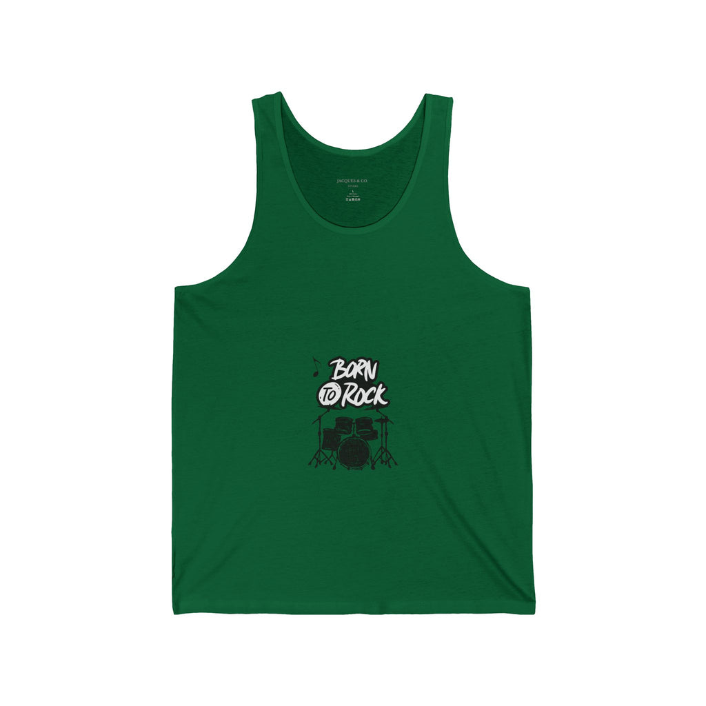 Born to Rock Drum Set Tank Top — Graphic Music Lover Tee