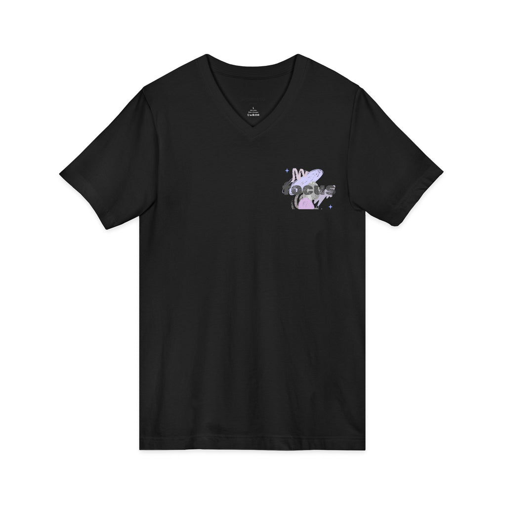 Keep It Simple V-Neck Tee — Minimalist Motivational Graphic T-Shirt