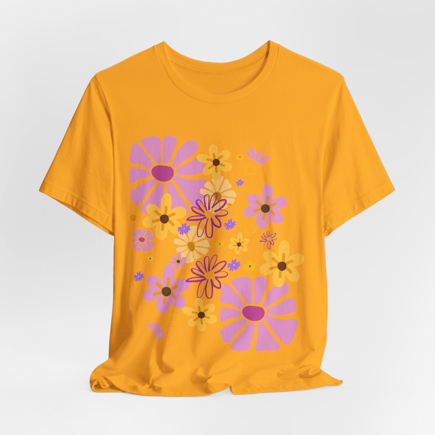 Comfortable T-shirt "Coeur Bloom" Flower Print