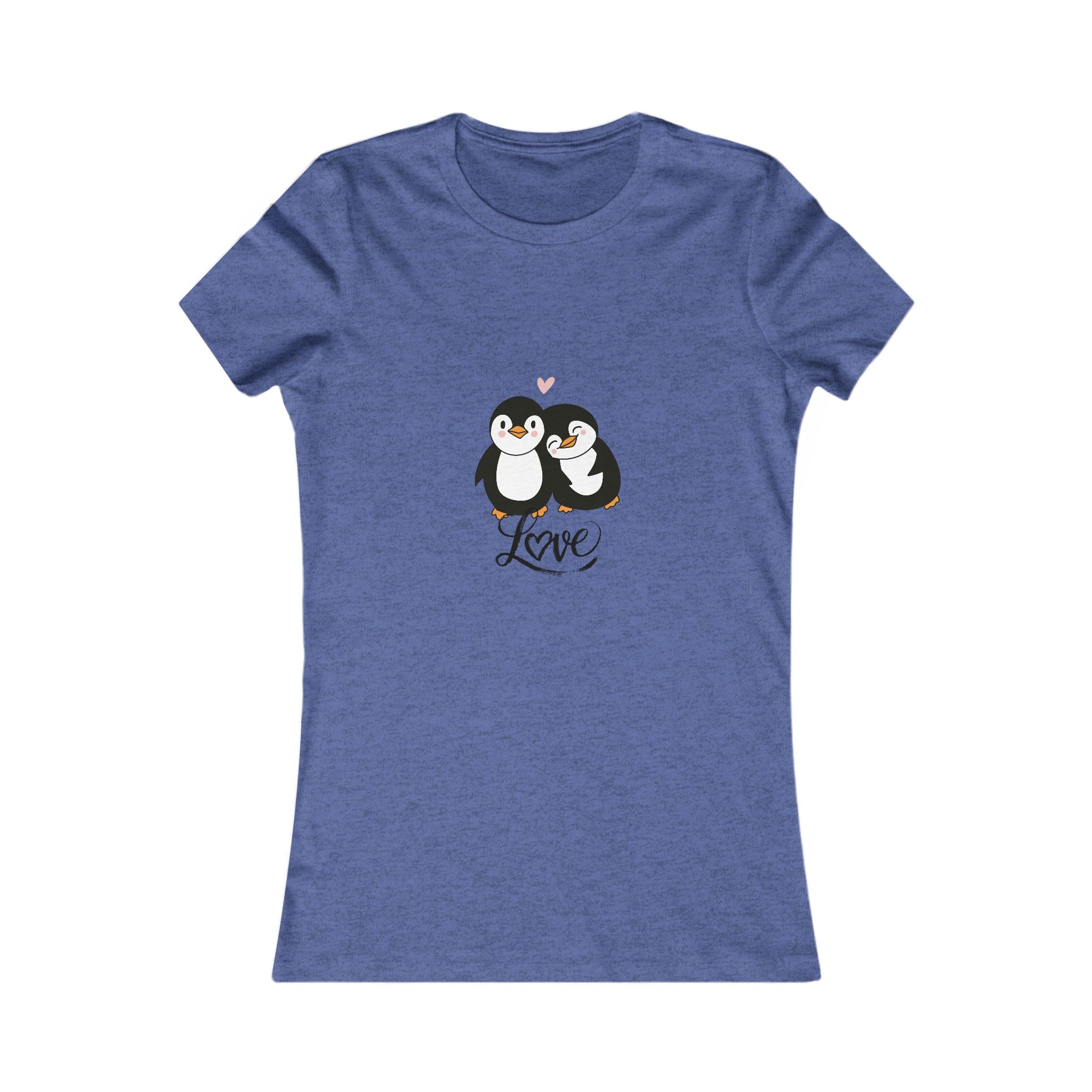 Women's Penguin Love Tee - Cute Couple Graphic Shirt