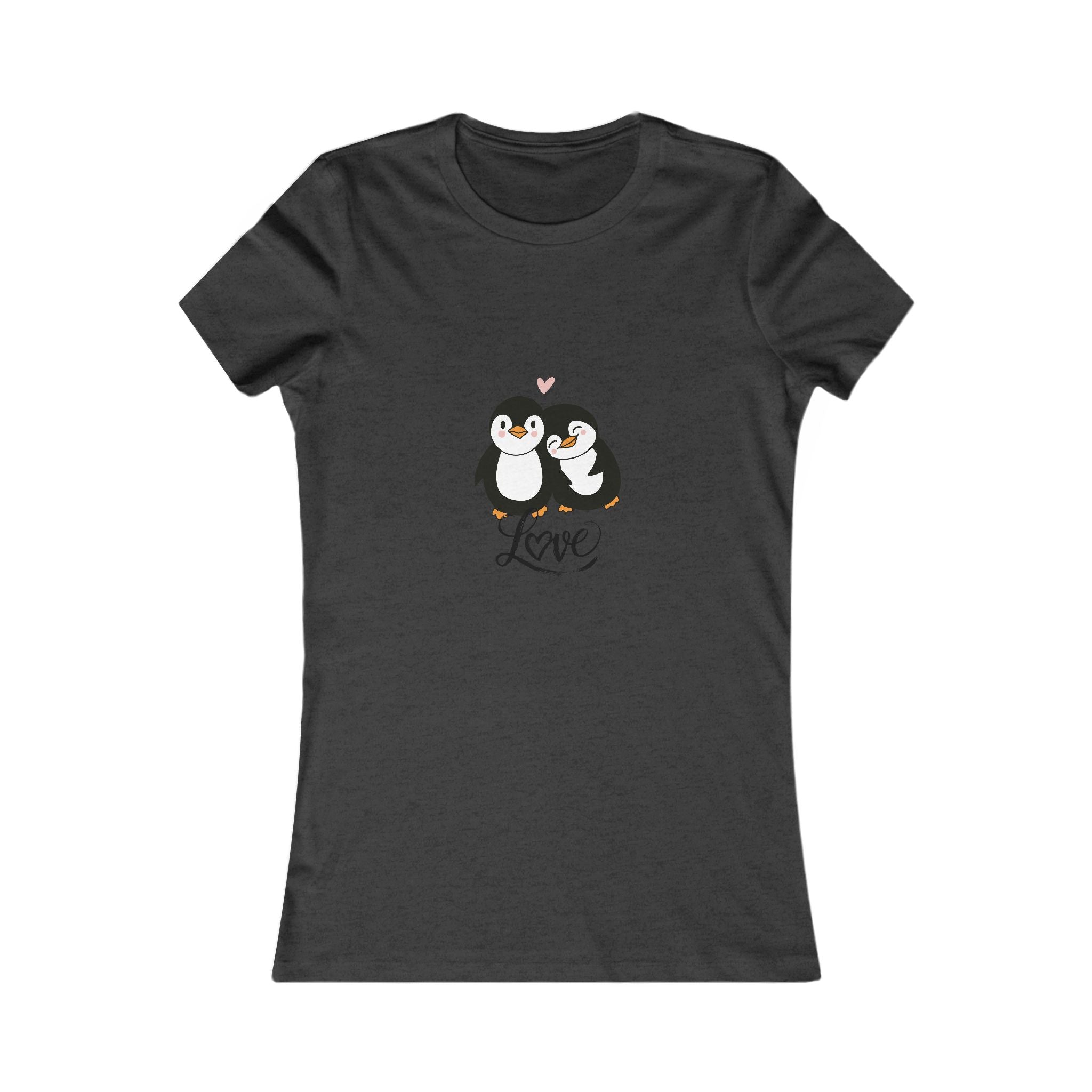 Women's Penguin Love Tee - Cute Couple Graphic Shirt