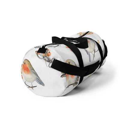 Bird Print Duffel Bag — Watercolor Robin Travel Bag