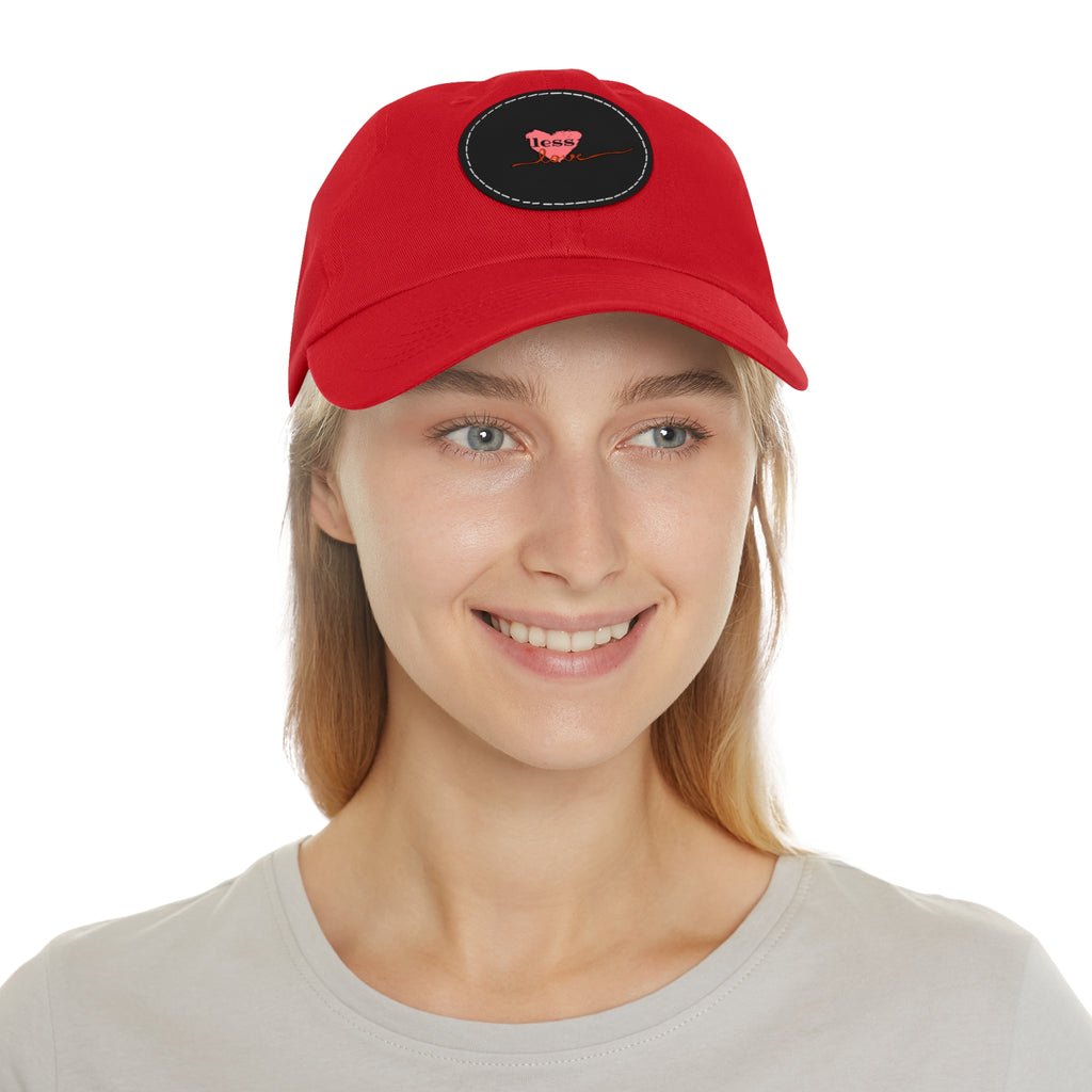 Leather Patch Dad Hat — Heartbeat 'endless' Design