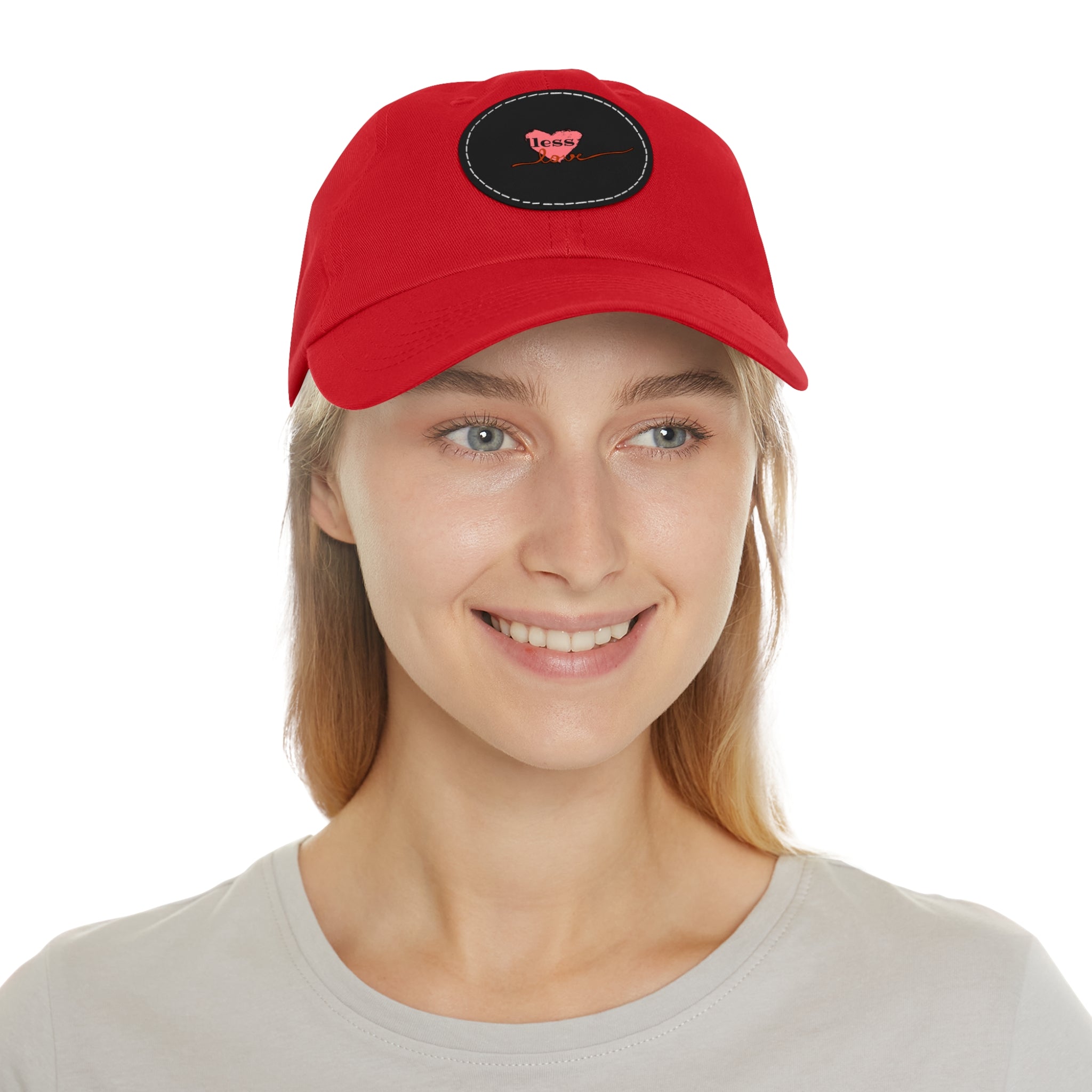 Leather Patch Dad Hat — Heartbeat 'endless' Design