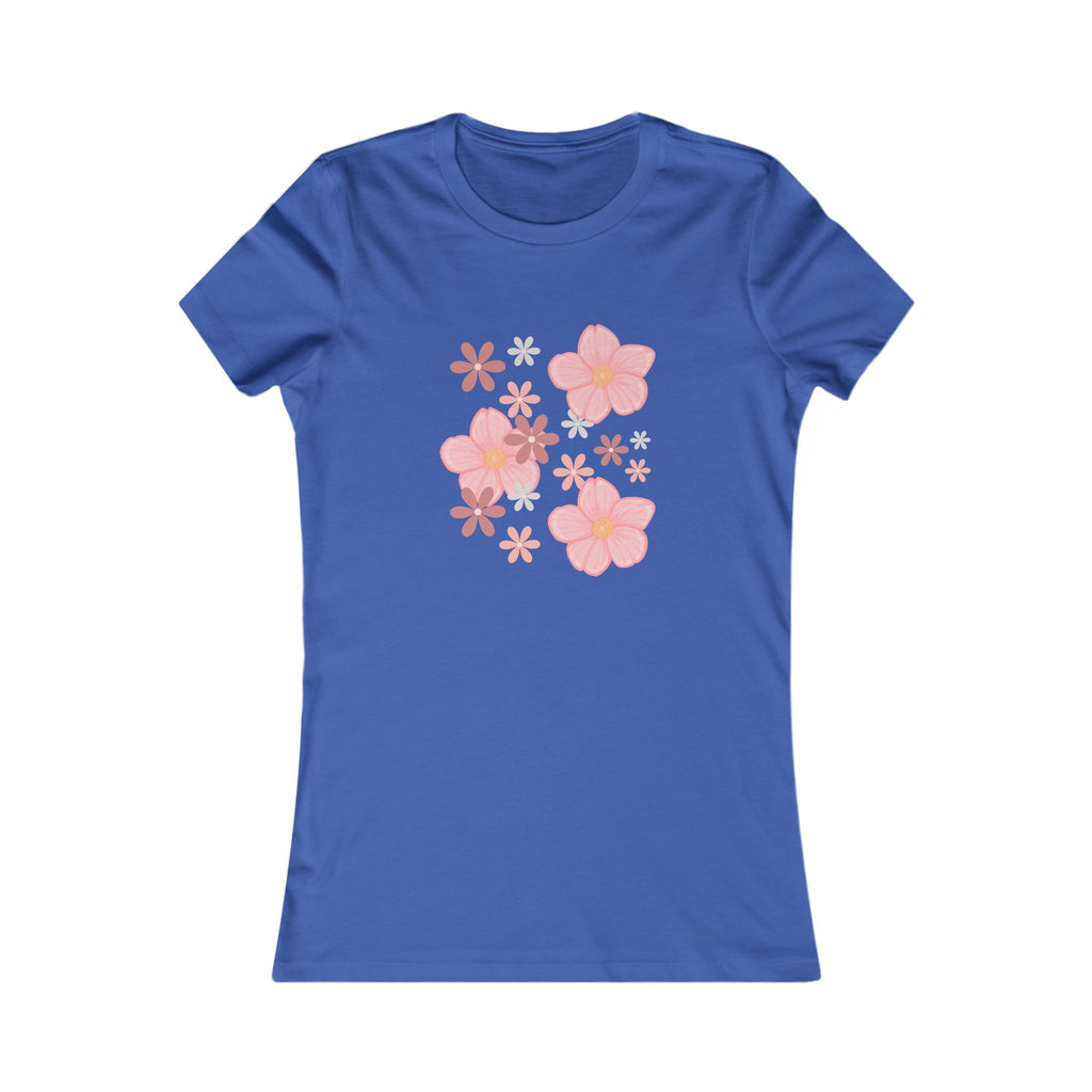 Floral Cluster Women's Tee — Pink Flower Graphic