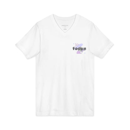 Keep It Simple V-Neck Tee — Minimalist Motivational Graphic T-Shirt