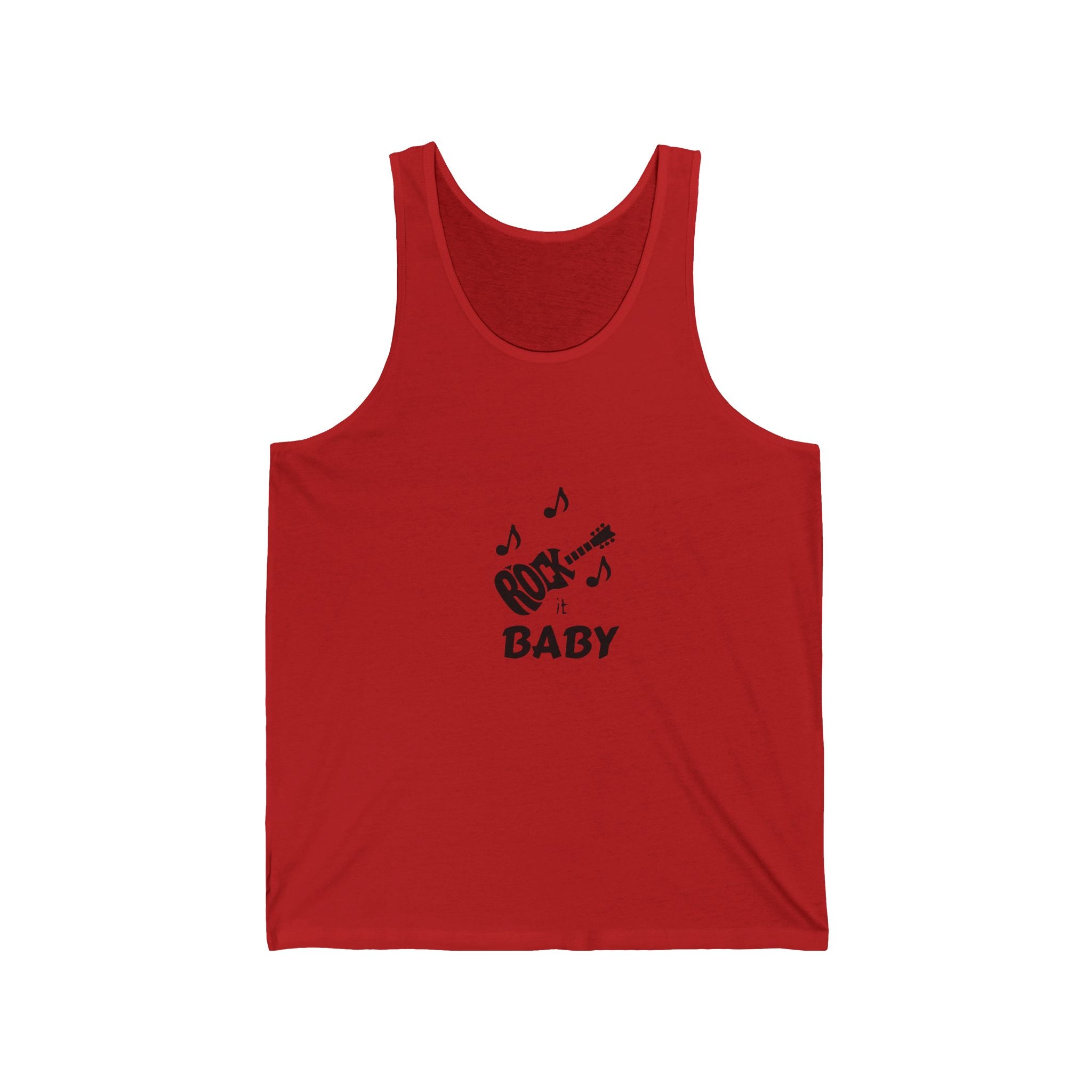 Rock Baby Tank Top — Music Note Graphic Unisex Jersey Tank