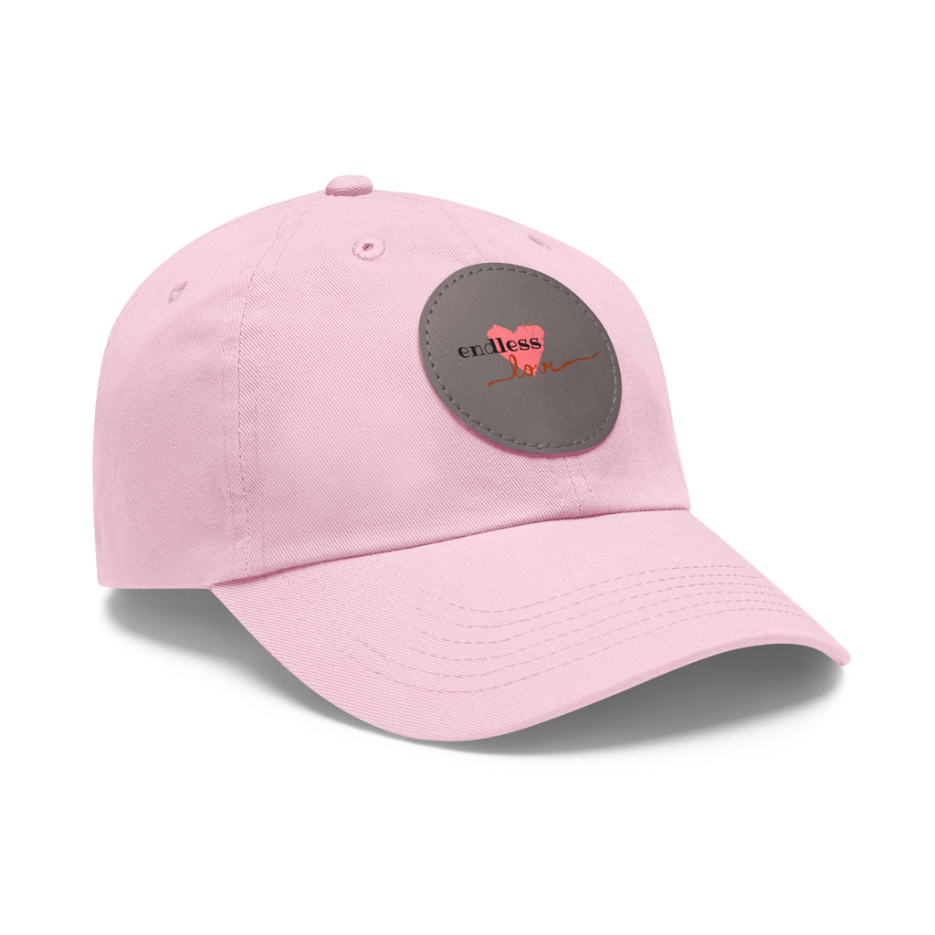 Leather Patch Dad Hat — Heartbeat 'endless' Design