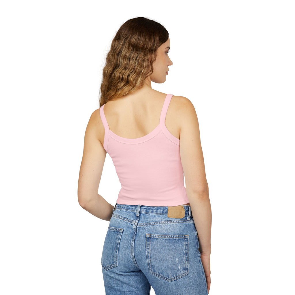 Retro Car Crop Tank Top — Vintage Sedan Graphic Spaghetti Strap Top