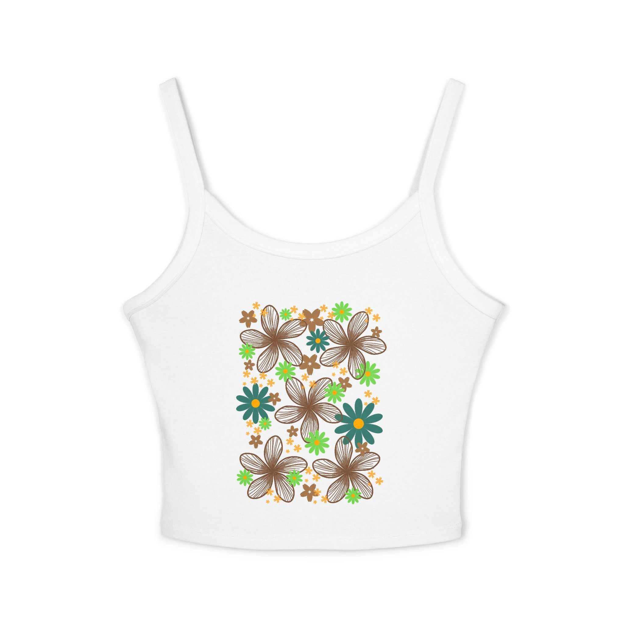 Floral Retro Garden Crop Tank